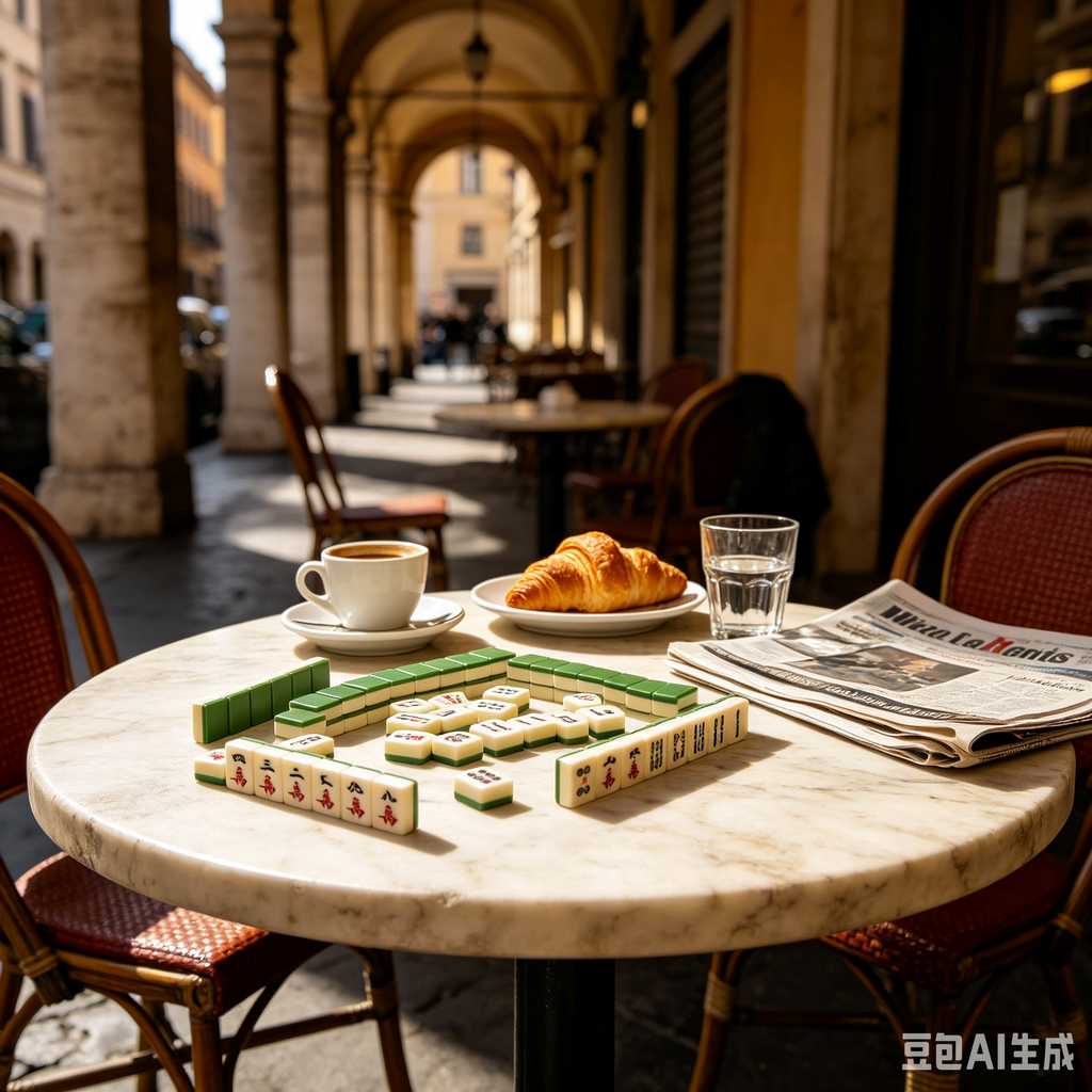 artistic mahjong tiles set
